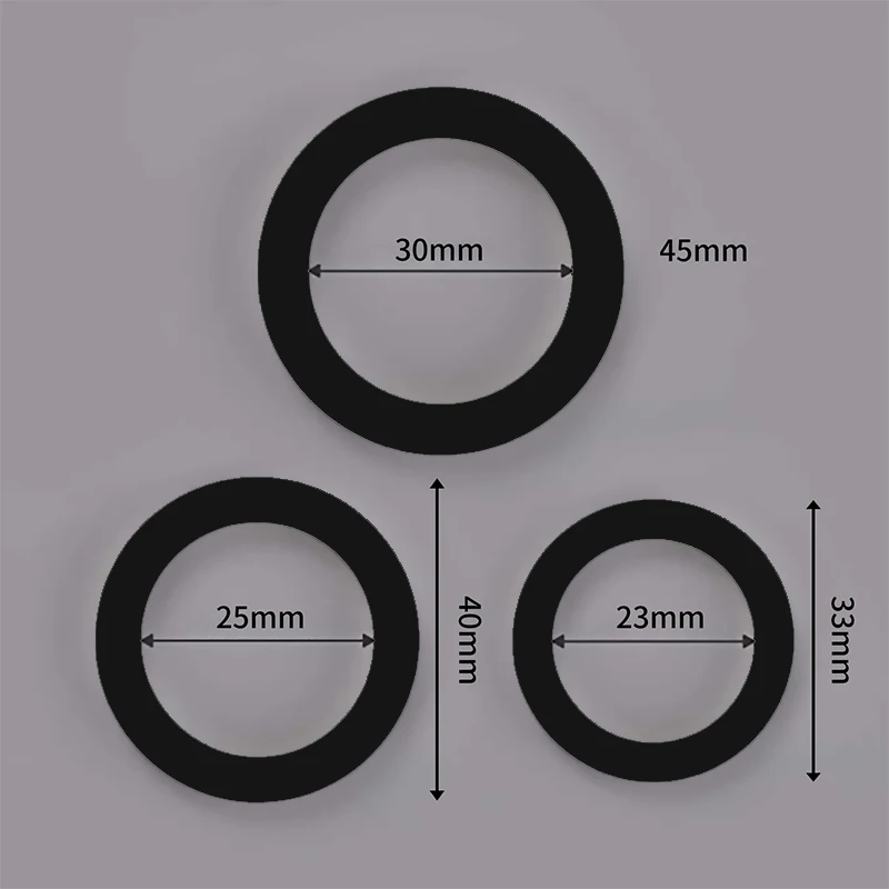 Cock Rings 3PCS Flash In The Night Lock Durable Silicone Penis Ring Sex Toys for Men Male Delay Ejaculation Scrotum Lock Ring