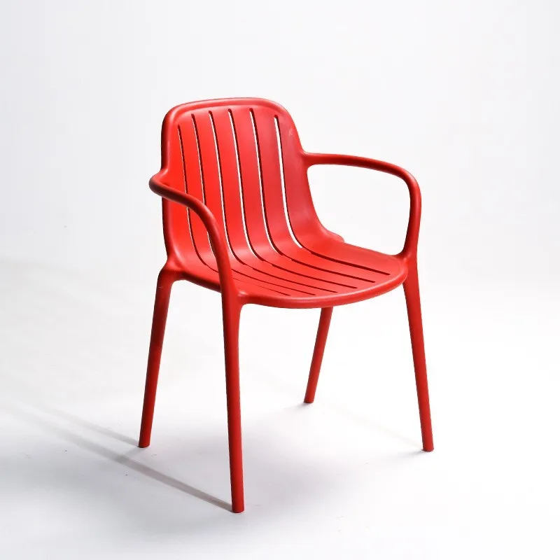 Nordic Simple Style Plastic Chair Be Used In The Dining Room Can Be Stacked Dining Chair Home Living Room Leisure Armrest Stool