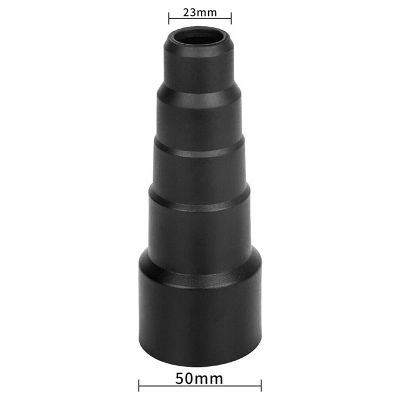Vacuum Attachment Adapter 50/42/34/30/23Mm Black Soft Rubber Round Suction Hose Converter Dry Wet Use