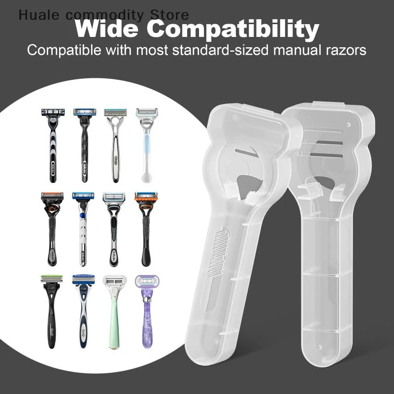 1/2/4pcs Shaver Storage Box Transparent Plastic Razor Box Blades Holder Portable Travel Razor Case Men's Razor Box Containers