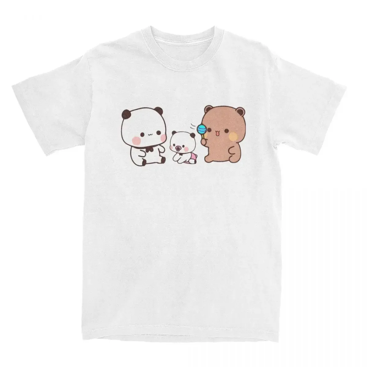 T-Shirt à Manches Courtes et Col Rond pour Homme Vêtement Amusant en Coton Pur, Bubu et Dudu, Ours et Krasnoise, Grande Taille