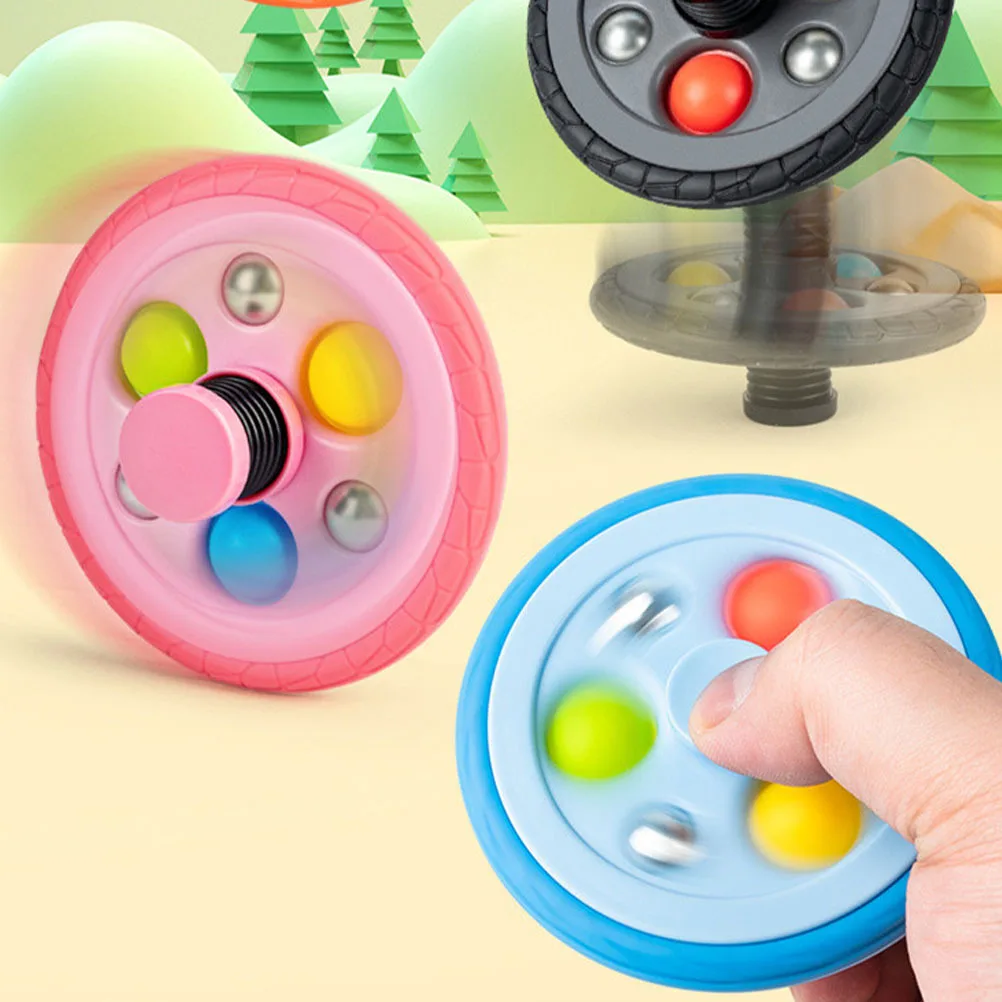 

Tyre Shape Gyro Funny Rotating Bounce Gyro Plaything Children Small Plastic Hand Eye Coordination Children Plaything