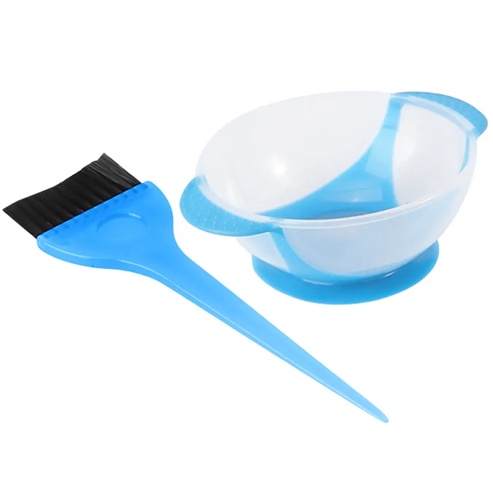 

1Set Hair Dye Brush and Bowl Set Reusable Plastic Nylon Hair Coloring Tool Kit for Highlights Tinting Bleaching Professional