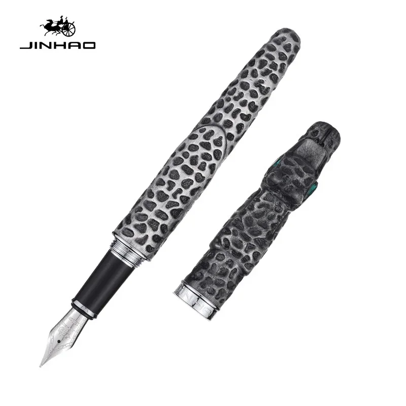 

JINHAO леопардовый тисненый золотой/серый 0,5 мм, деловая коллекция для мужчин и женщин, уровень листового металла, лучшая подарочная коллекция