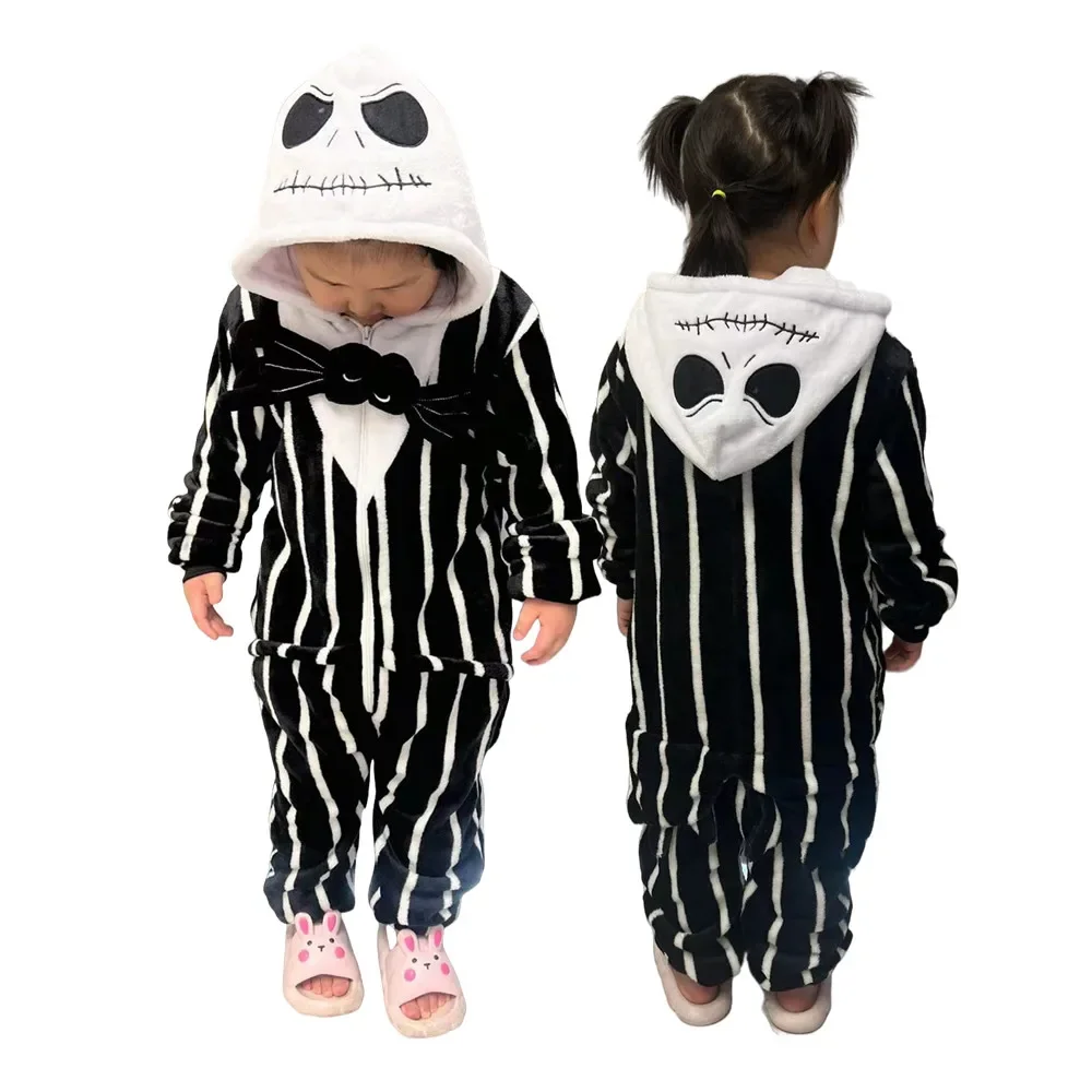 Halloween Jack Skull Cosplay Pijamas Skeleton Onesie Kigurumi Pajamas Christmas Performance Costumes Women Man Child Kigurumi