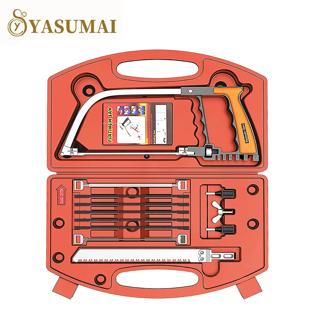 Yasumai Adjustable Model Craft Hacksaw Frame Set, DIY Bow Coping Saw, Multifunction Magic Universal Hand Saw Kit with Saw Blades