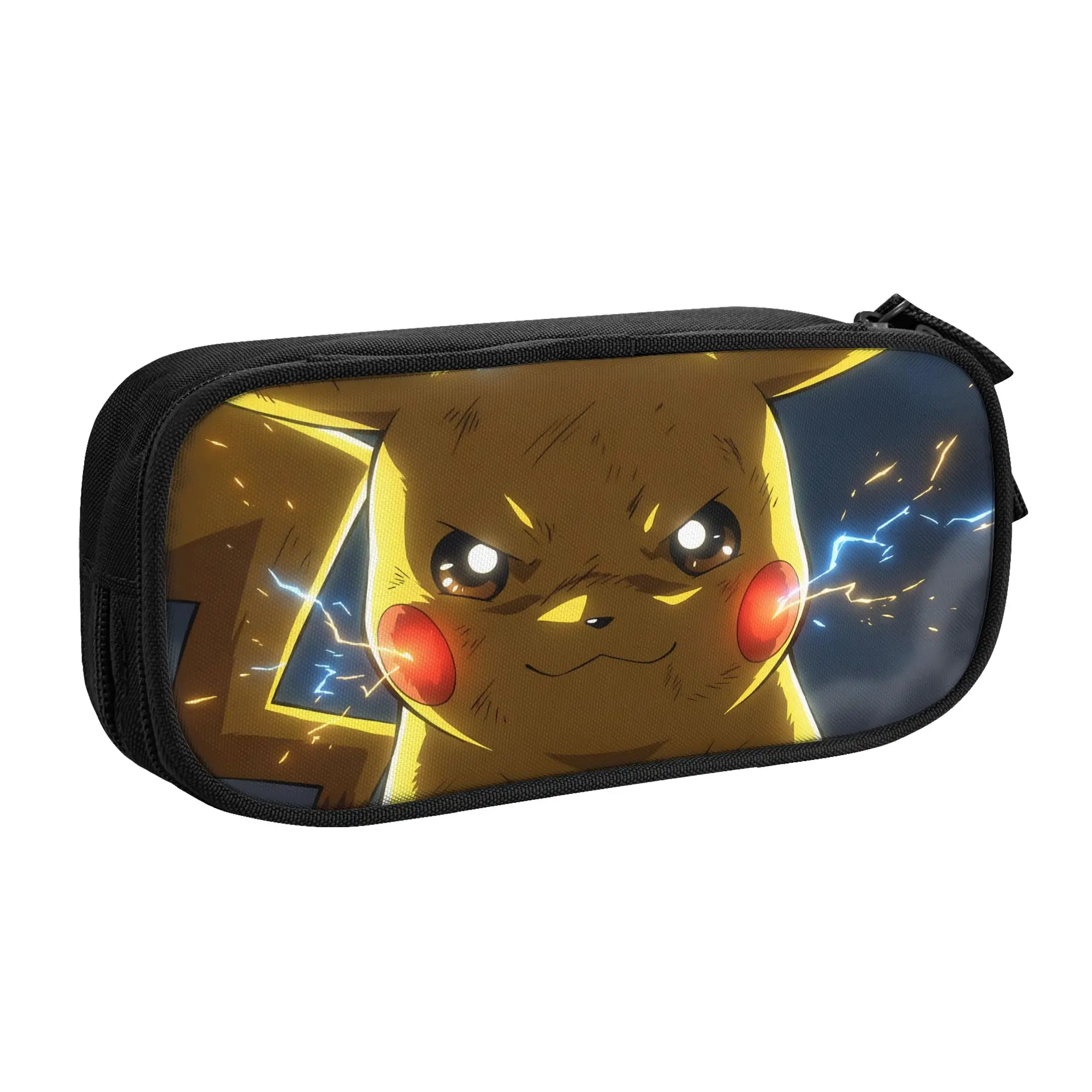 Large Capacity Bags for Child Cartoon Pikachus Electric Closeup Pattern Pokemon Theme Handheld Study Bag for Boys Gilrs Kids