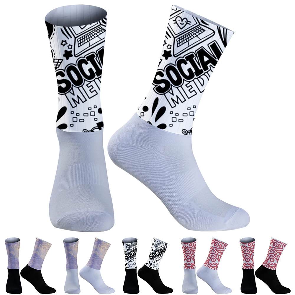 

Anti Slip Seamless Silicone Sport Road Bike Socks 2024 New Summer Cycling Socks