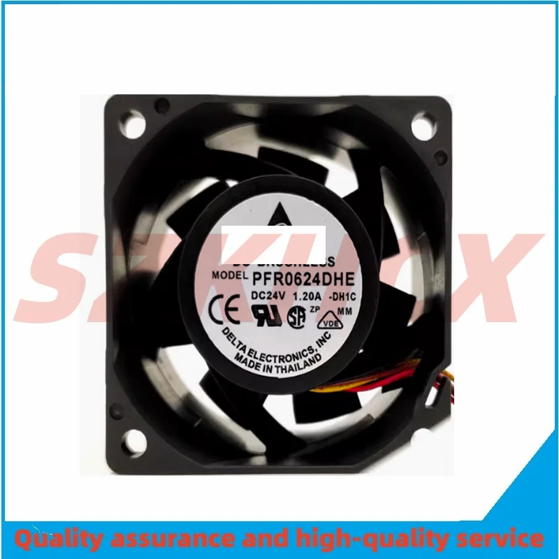 

1PCS/LOT Delta Electronics PFR0624DHE DH1C DC 24V 1.20A 60x60x38mm 4-Wire Server Cooling Fan