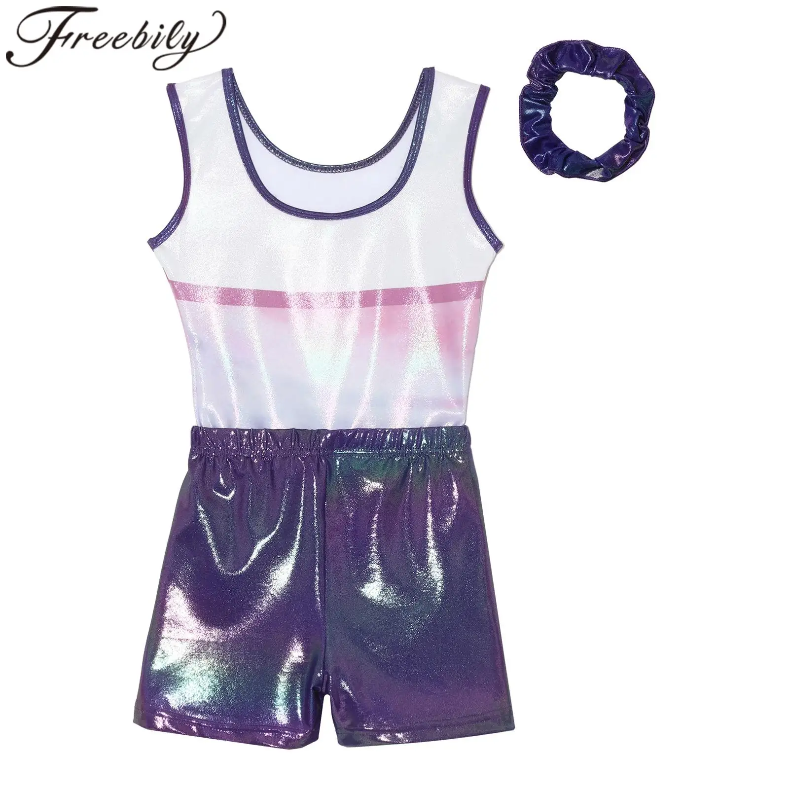 

Kids Workout Gymnastic Leotard Dancewear Ballet Tutu Leotards Children Rhythmic Gymnastics Jumpsuits Girls Skating Dance Outfit