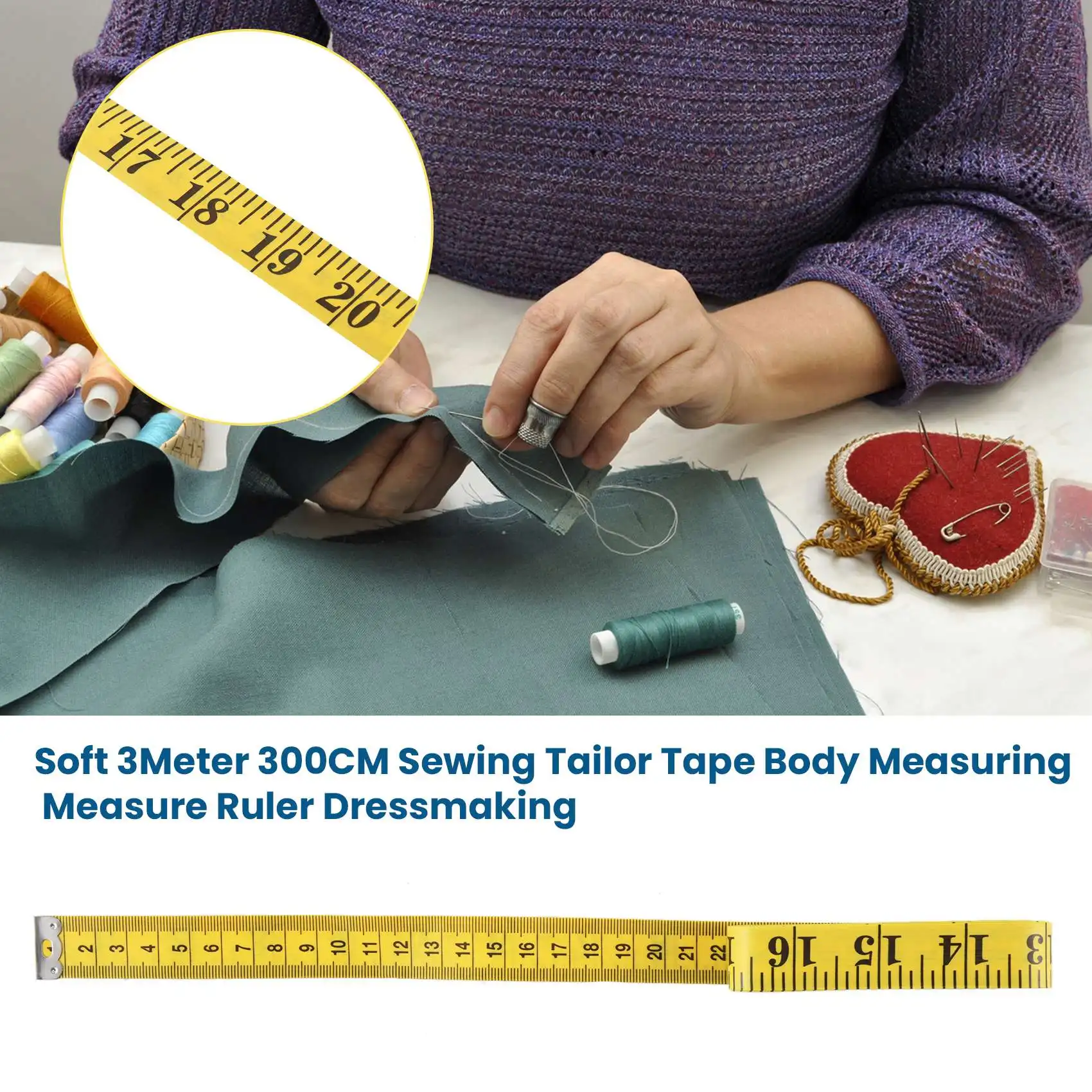 Soft 3Meter 300CM Sewing Tailor Tape Body Measuring Measure Ruler