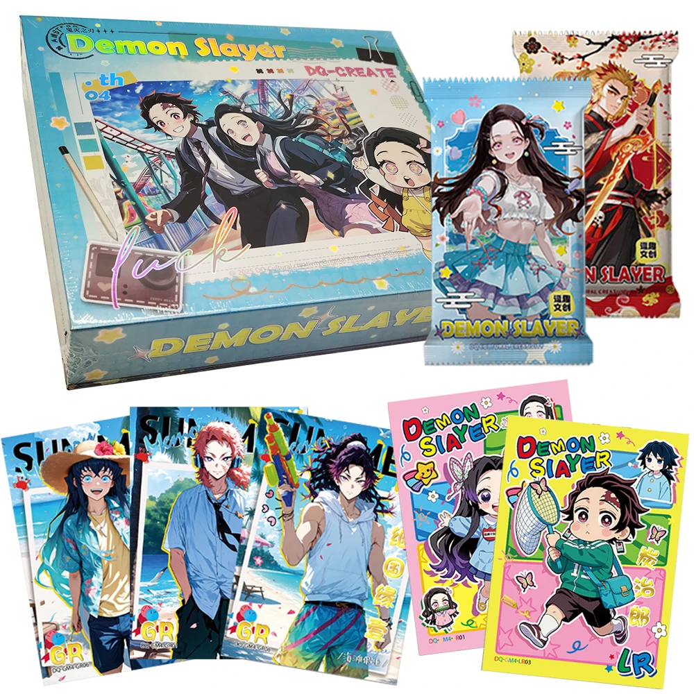 

Demon Slayer Collection Card Fantasy Youth Anime Creative Beach Holiday Theme Limited Cards Boys and Girls Precious Gifts Toys
