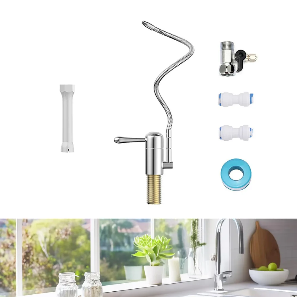 360=Degree Rotatable Brass Drinking Water Faucet Compatible With ESpring Filter Systems Chrome Finish Kitchen Purifier Tap