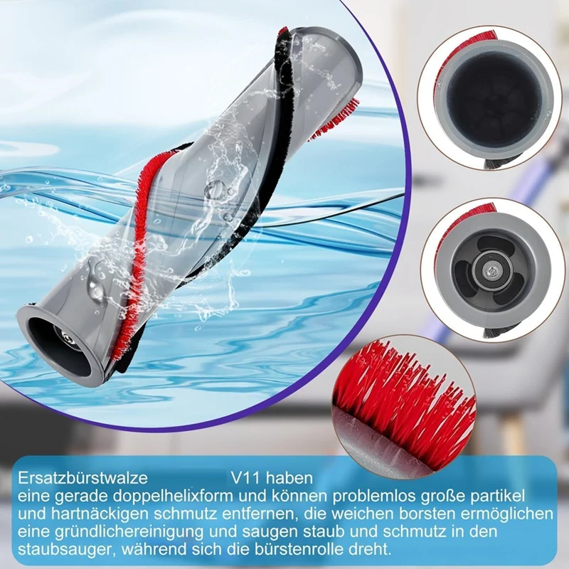 Sunflo peças de reposição filtro v11 para dyson, escova para aspirador de pó dyson série v11, acessórios de escova de substituição