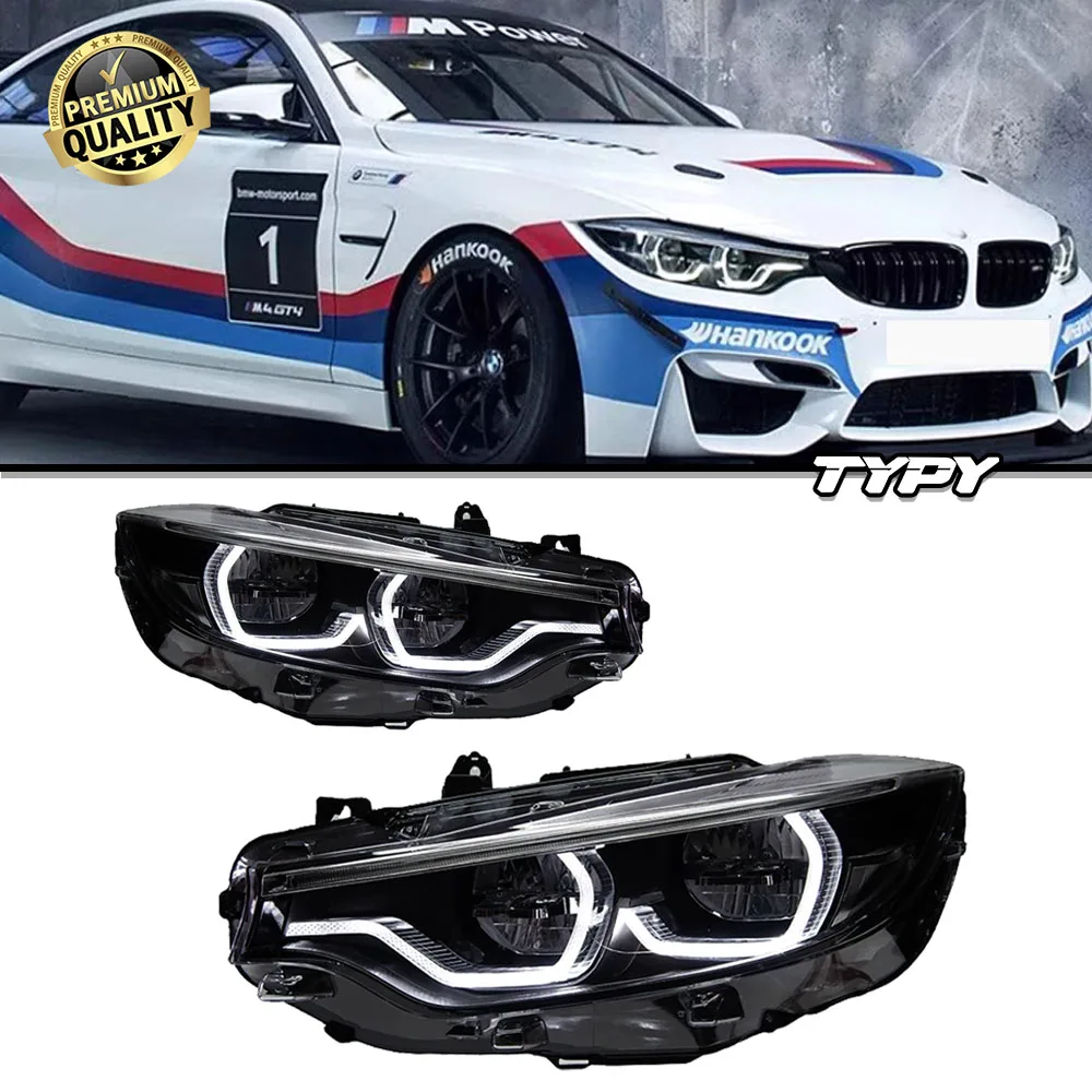 

TYPY Пара фар в сборе для BMW 4 серии 13-20 F32 F82 F36 Светодиодные линзы ежедневного ходового света рулевого управления Модифицированная лампа в сборе