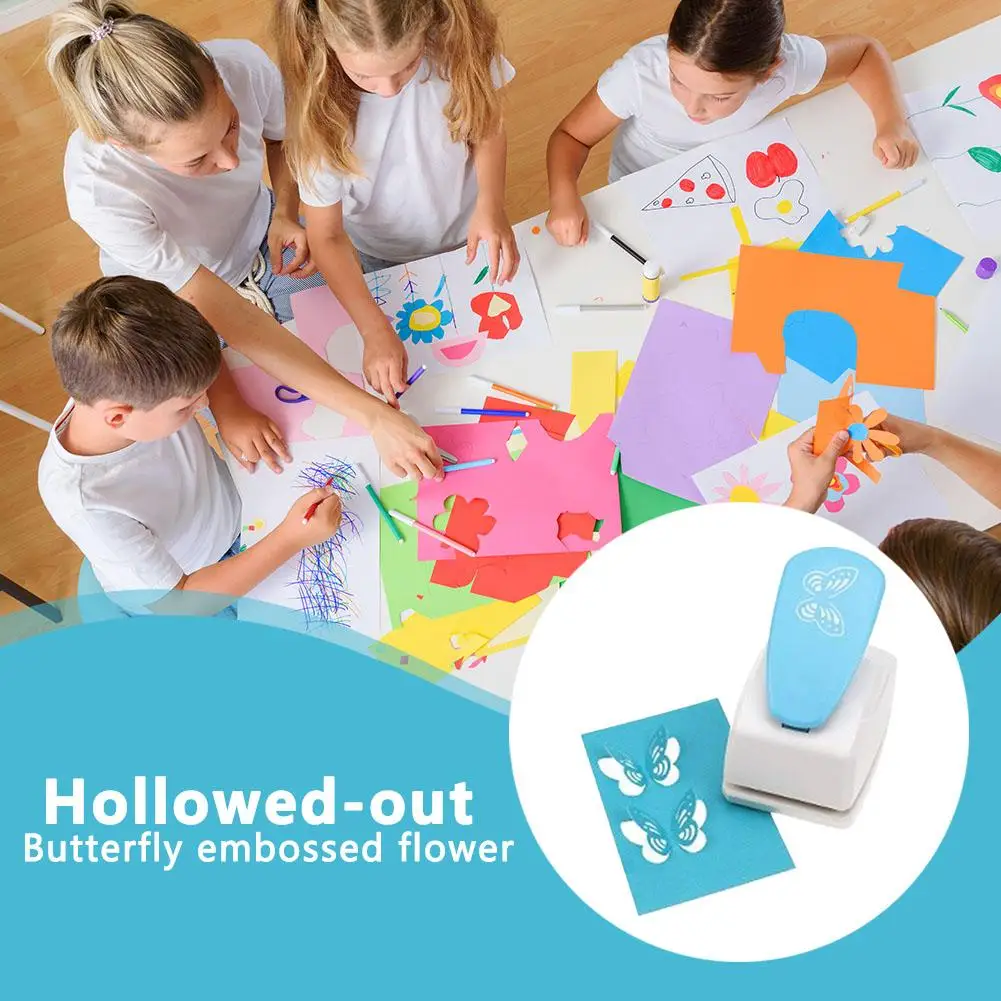 DIY Paper Cutting Butterfly Hole Punch Handmade Cutter Card 3D Shape Plate Punch ABS Plastic Kid Hole Punch Children
