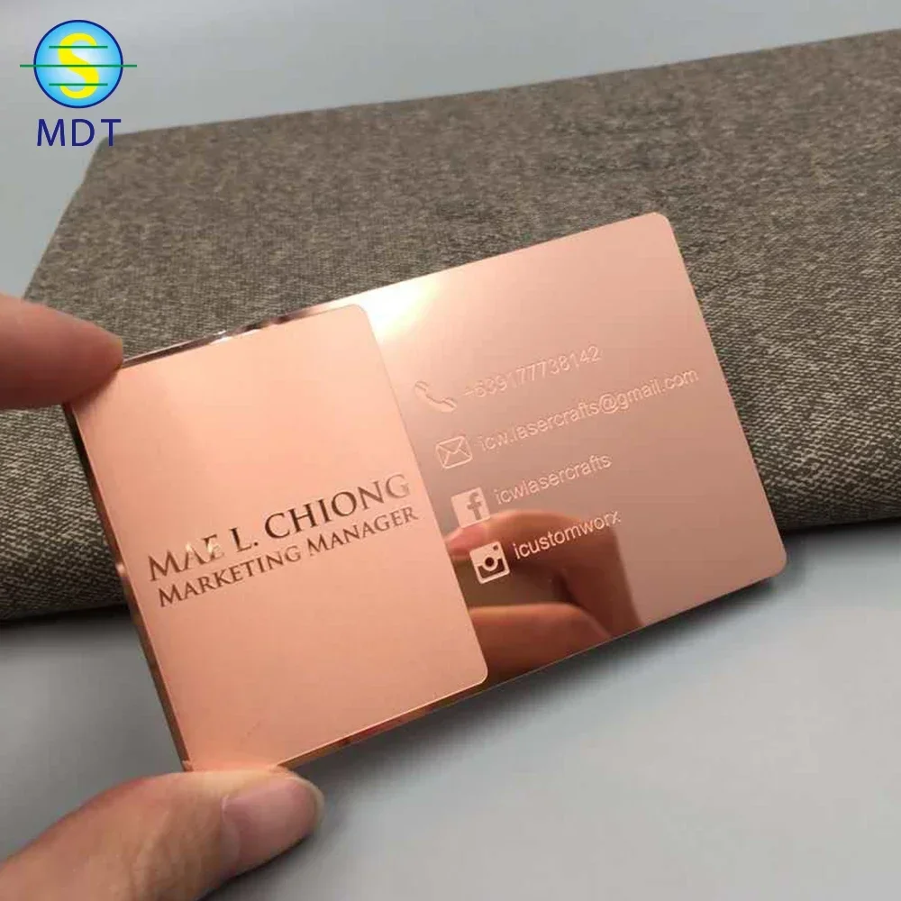

Rose Gold Mirror Metal Business Cards China