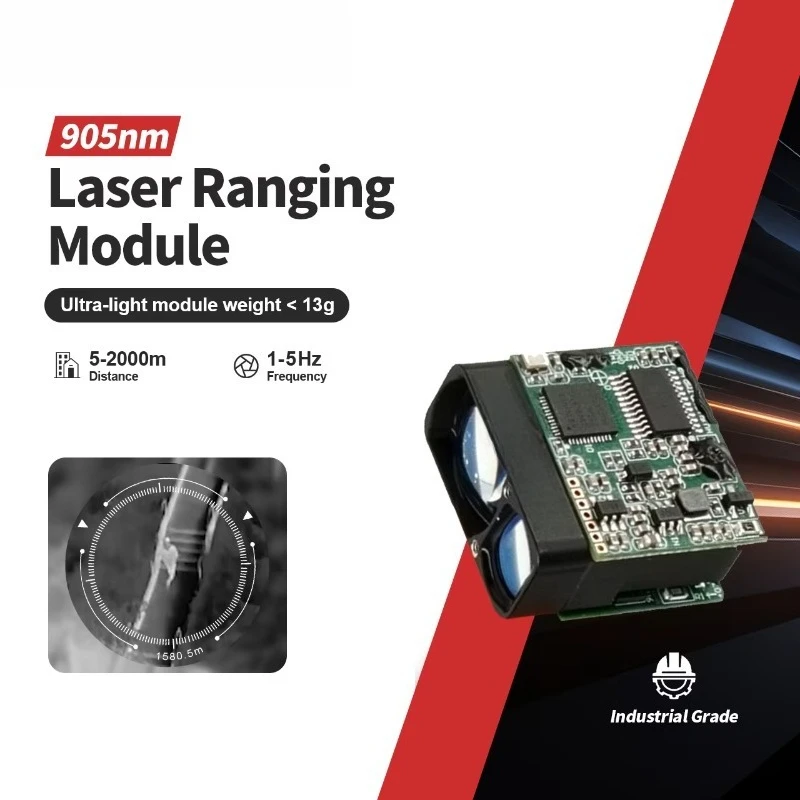 

Long Distance 5-2500m 1-5Hz Rangefinder Module for Navigation Assistance Golf Target Positioning