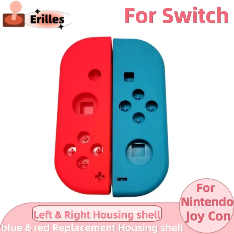 

Replacement Housing shell Left & Right for Nintendo Switch Joy Con Controllers - blue & red