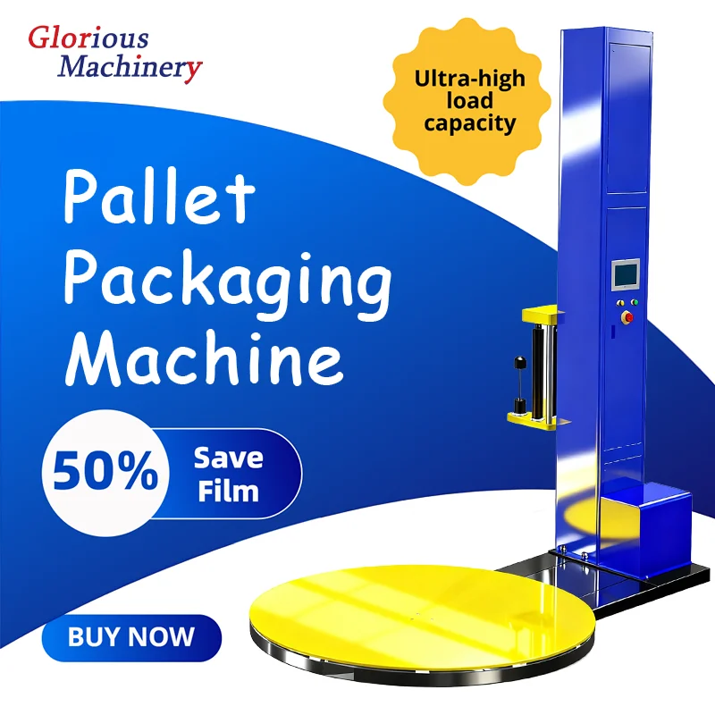 Automatic Skid/Pallet Stretch Film Wrap Pallet Wrapper Pallet Wrapping Machine Film Wrapping Packaging Machine Pallet Dispenser