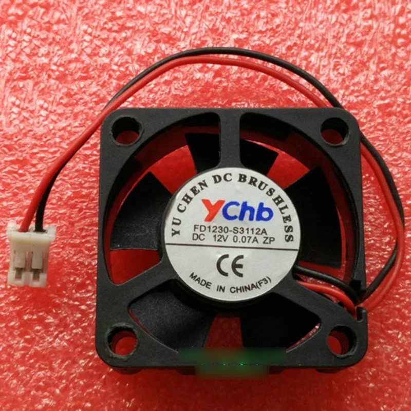 

M New YChb FD1230-S3112A DC12V 0.07A 2-wire cooling fan#QW