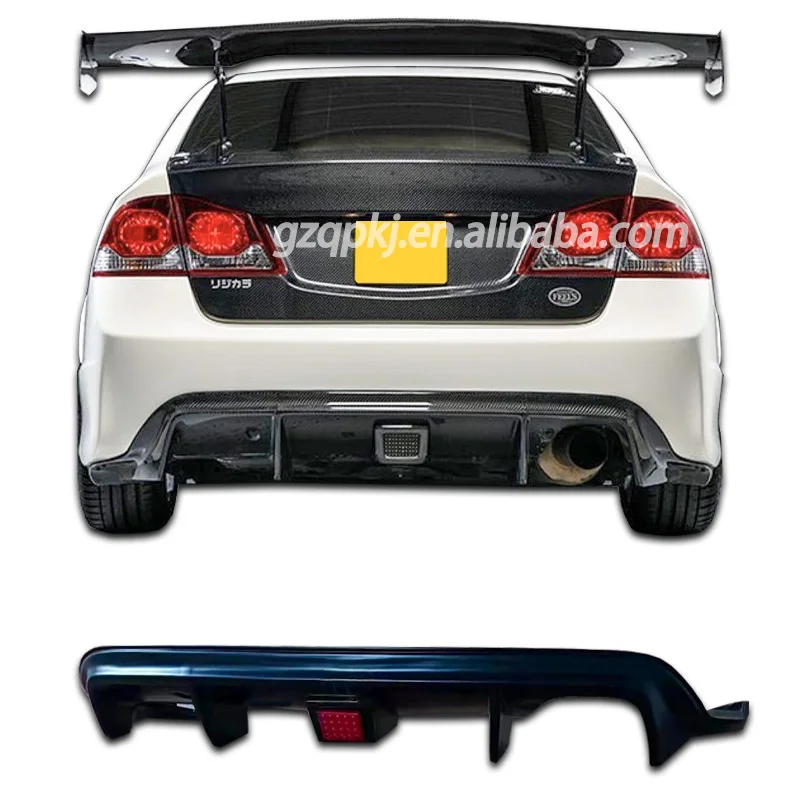 Suitable for Honda civic civic FD2 upgraded diffuser feels rear lip civic FD2 body kit spoiler with light rear diffuser