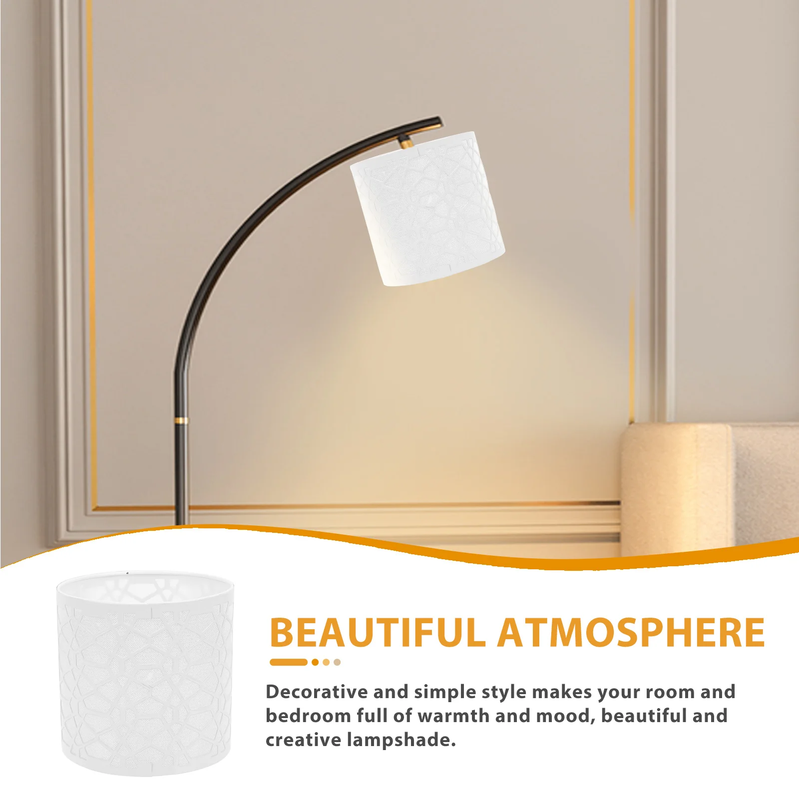 Pantalla de hierro creativa, cubierta de luz ahuecada, mano de obra fina, decoración de lámpara de dormitorio, pantalla de hierro de uso duradero