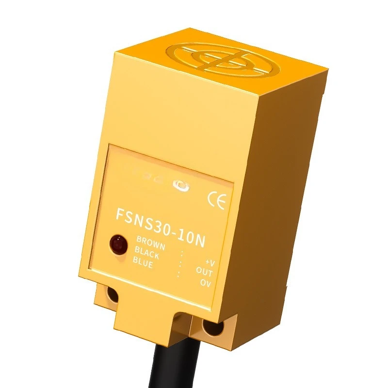 

Square proximity switch sensor metal limit waterproof and dustproof FSNS30-10 PNP three-wire 24V