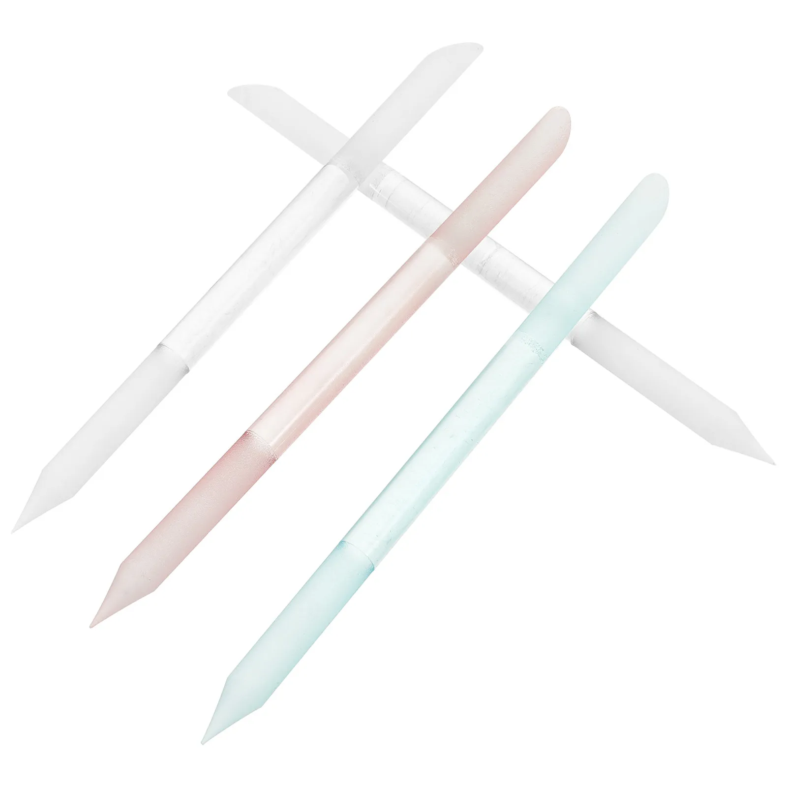 4 pcs Cuticle Pusher Dead Skin Remover Nail Tool Manicure Halloween Christmas New Year Glass Nail Polish Care
