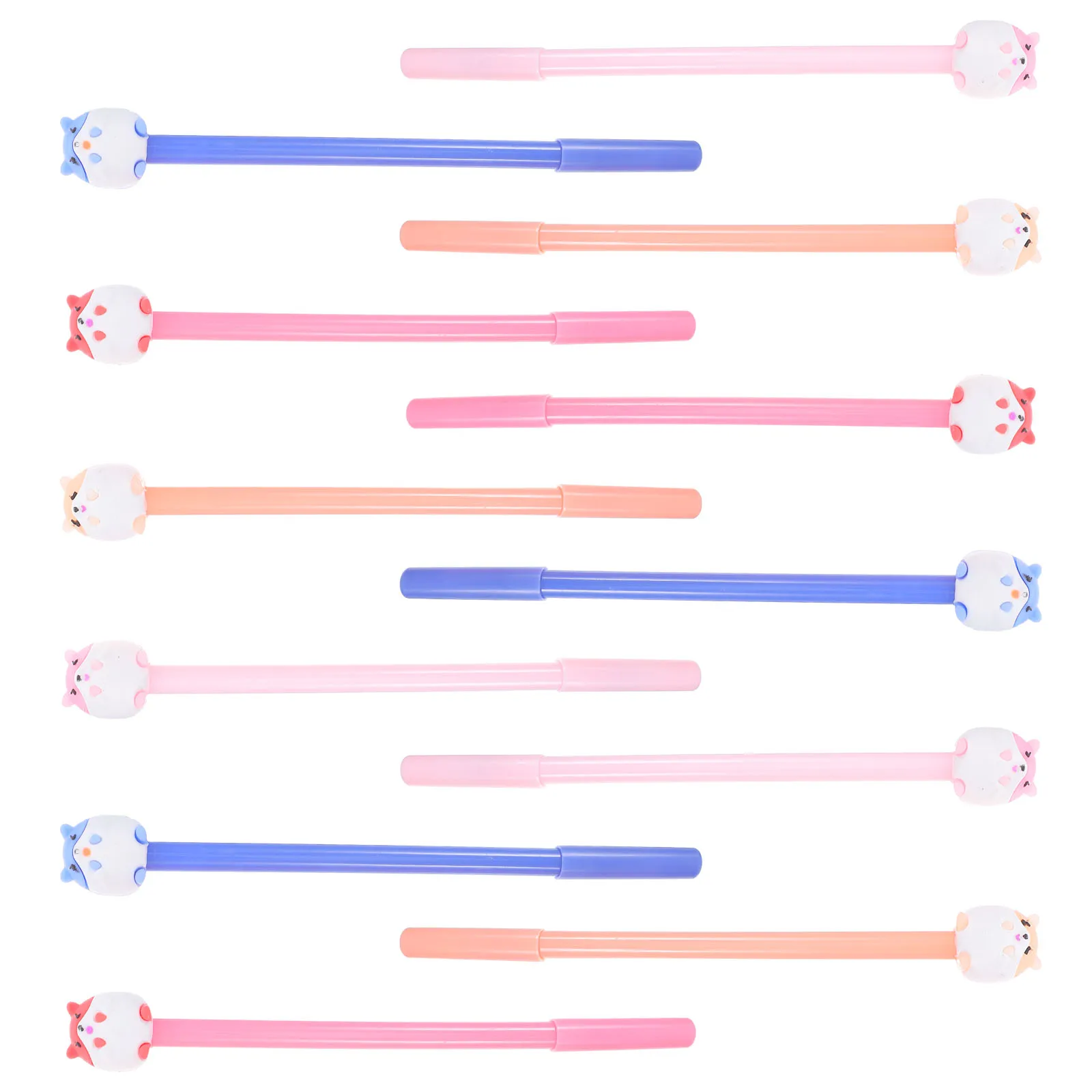 

12 Pcs Creative Neutral Pens Cartoon Hamster Comfortable Gel Pens for Students Writing Supplies Replaceable Core Smooth Ink