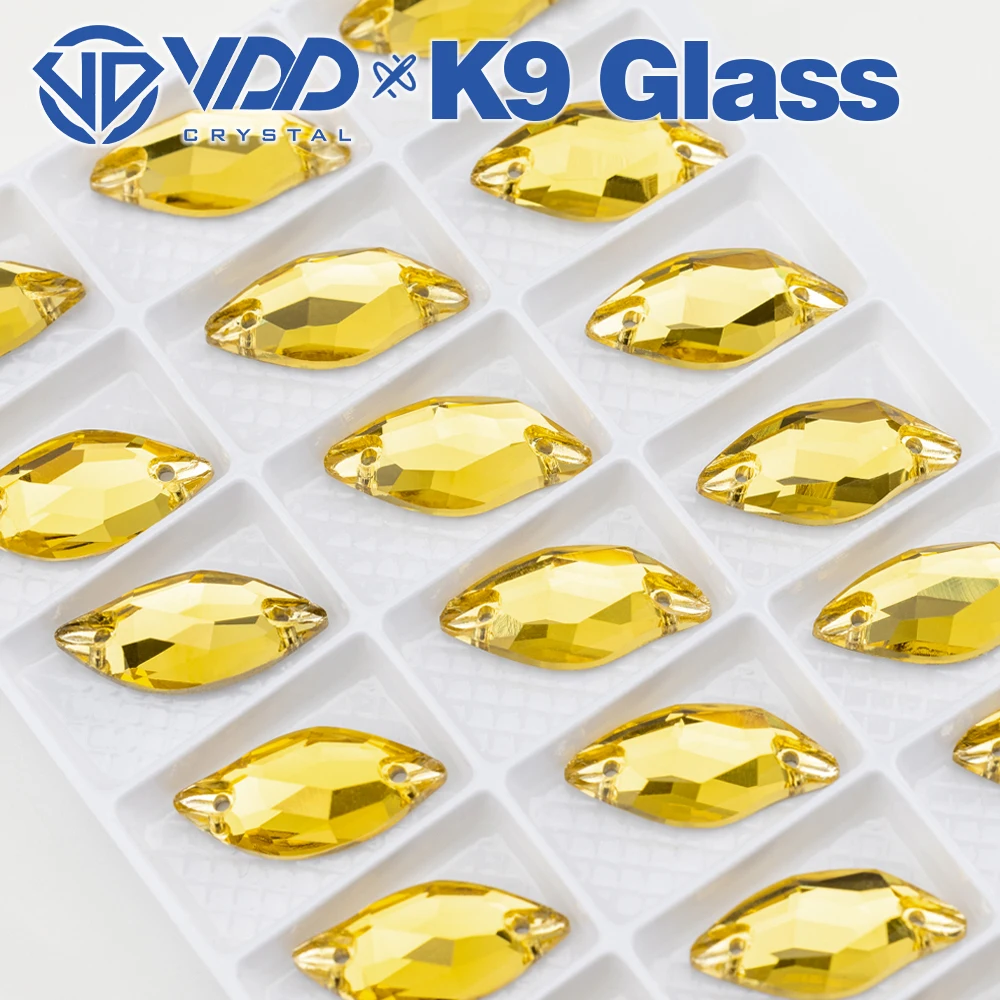 VDD Großhandel Blattförmige Hochwertige K9-Glas-Applikationssteine, Kristall-Flachboden-Nähsteine für Kleidung, DIY, Kleider, Hochzeitskleider – Detail 11