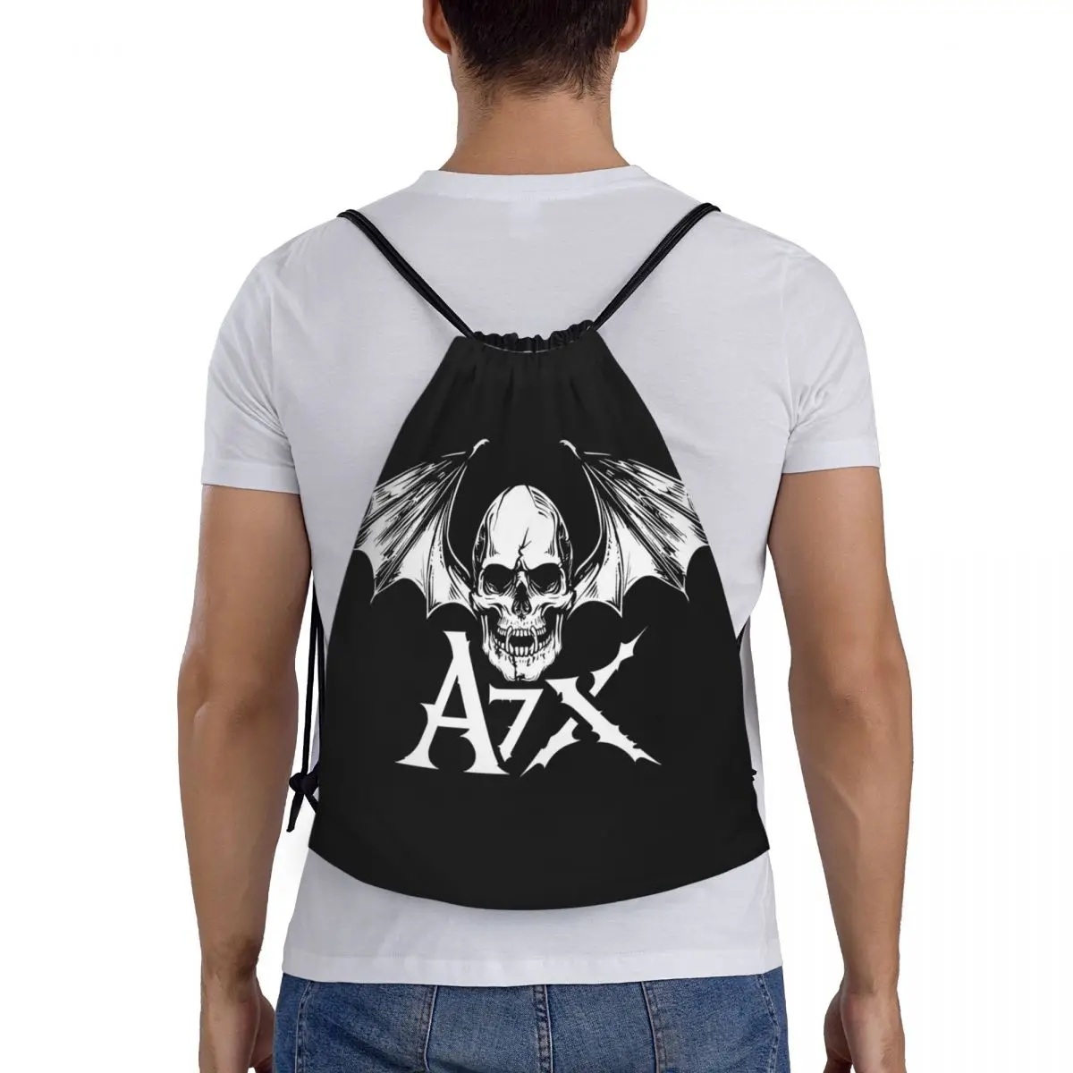 Avenged Sevenfold Backpacks Casual Drawstring Bags Sundries Bag Book Bags for Travel Students