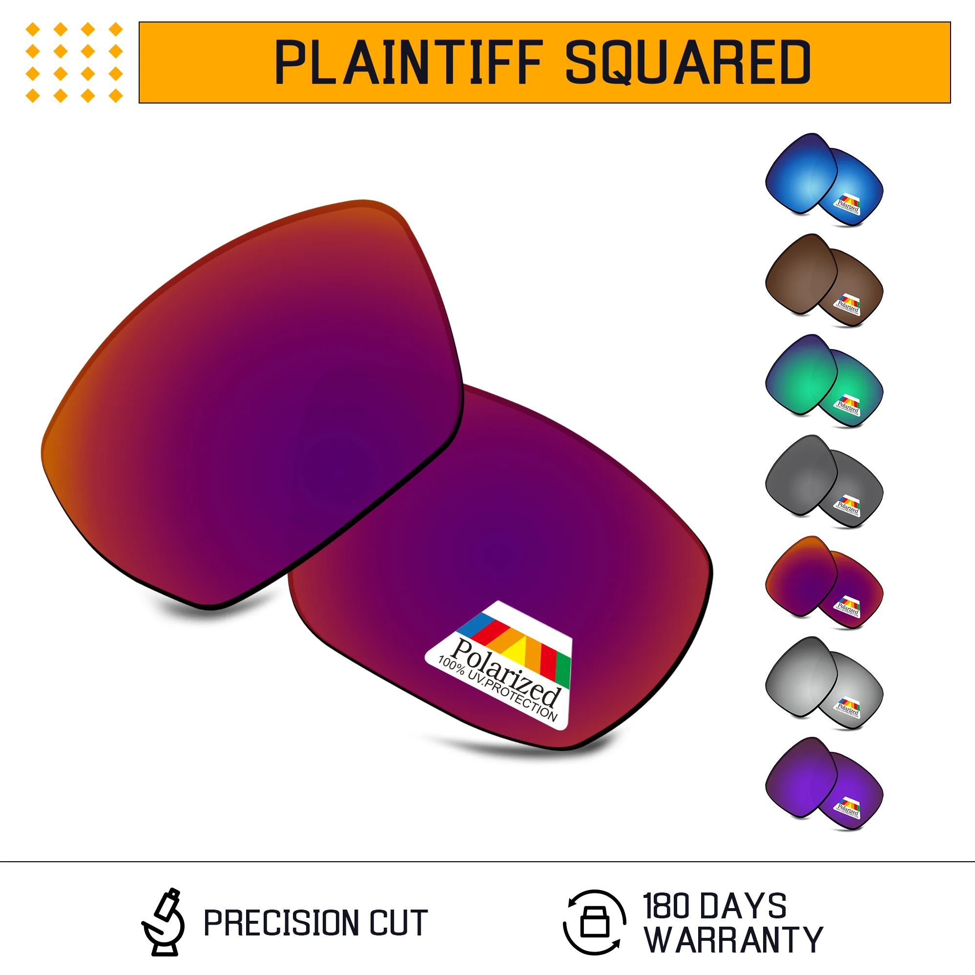 

Rarayvix Polarized Replacement Lenses UV400 Protective for Oakley Plaintiff Squared OO4063 63mm Sunglasses