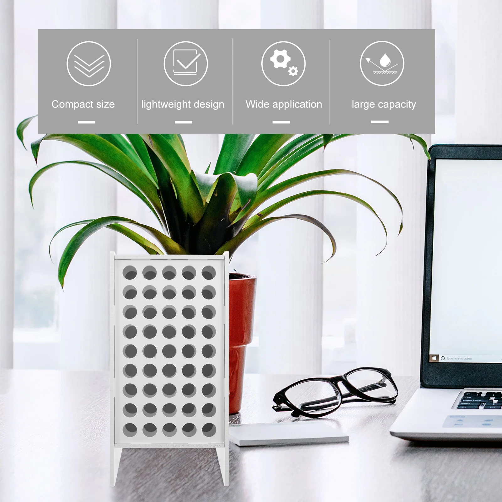 Multi-Functional Pen Holder Office Desk Organizer Storage Rack For Stationery Marker Pencil Desktop Wood Organizer Rack