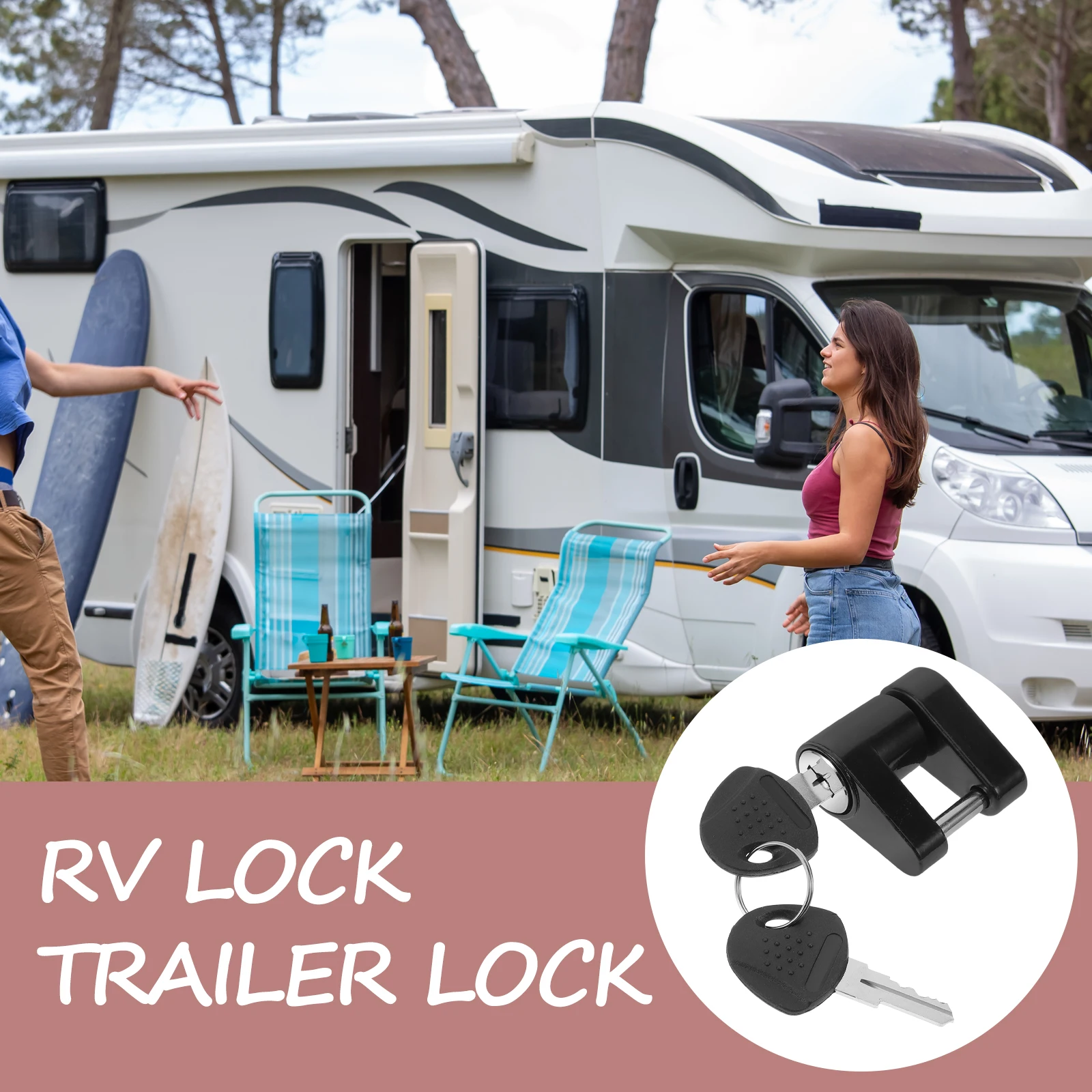 

Small 1/4 Inch Metal Hitch For Rv Truck Boat Tongue Coupler Iron Connector Durable Trailer Lock Pin Trailer Supplies Hitch Lock