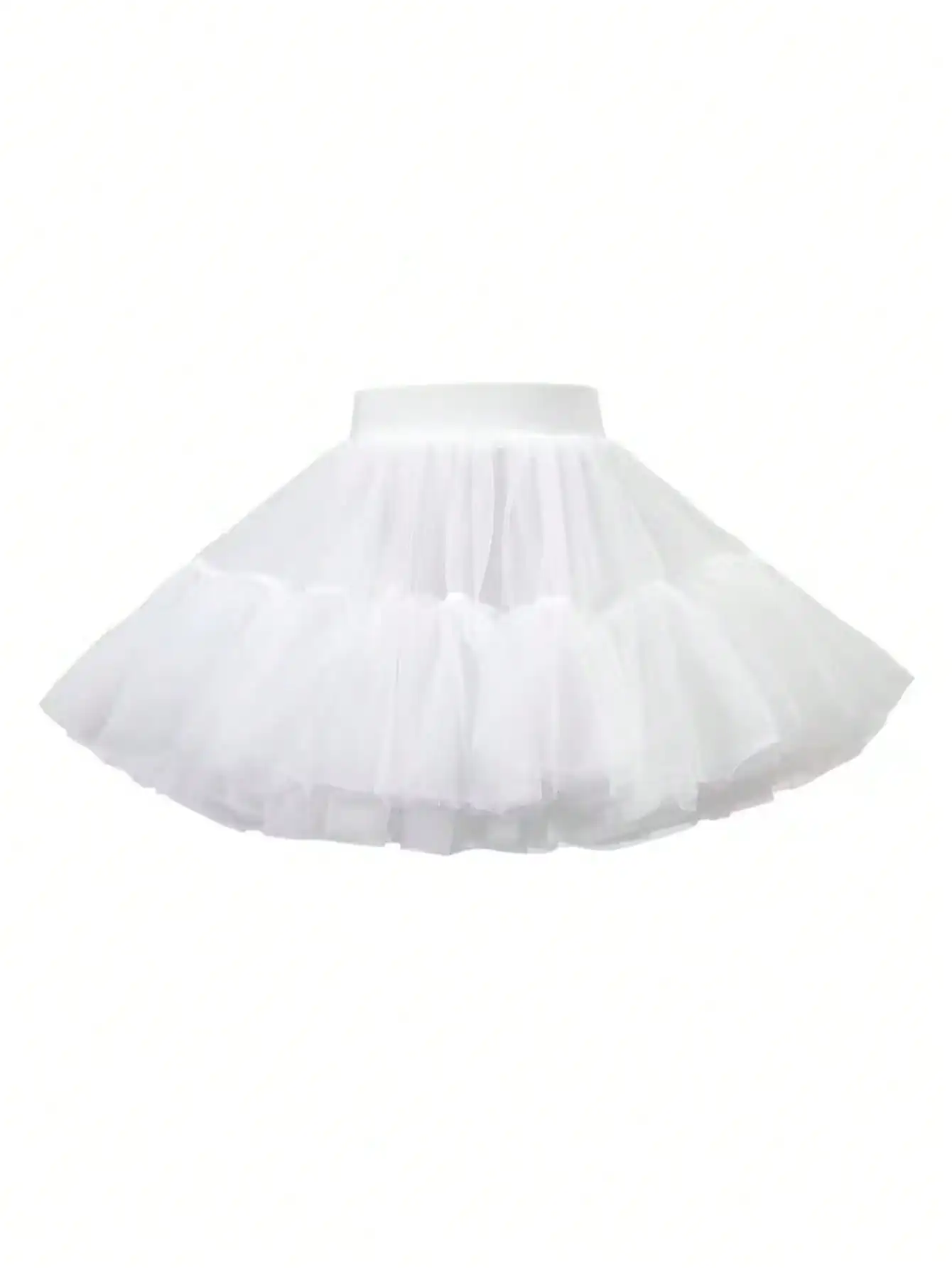 Eleganter Freizeitrock für Mädchen mit elastischem Bund, aus Mesh, einfarbig, Minilänge – Detail 3