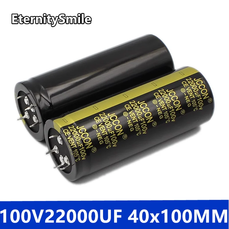 

22000UF100V 40x100MM Inverter Capacity 100V22000UF Electrolyte Capacitor 100V Oxygen Capacitor For Hifi Amplifier Low ESR