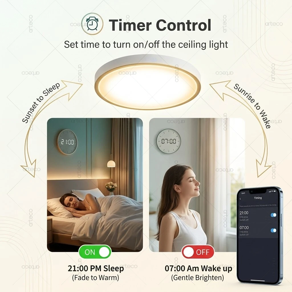 Bild 6: Tuya Smart LED-Deckenleuchte WiFi oder Zigbee RGBCW Deckenlampe für Z2M Alexa Echo Sprachsteuerung Runde Deckenleuchten Raumdekoration