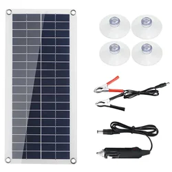 50W Solar Panel Kit 12 Volt Trickle Charger Battery Charger Battery Charger Module Flexible Solar Panel Boats Emergencies Tool