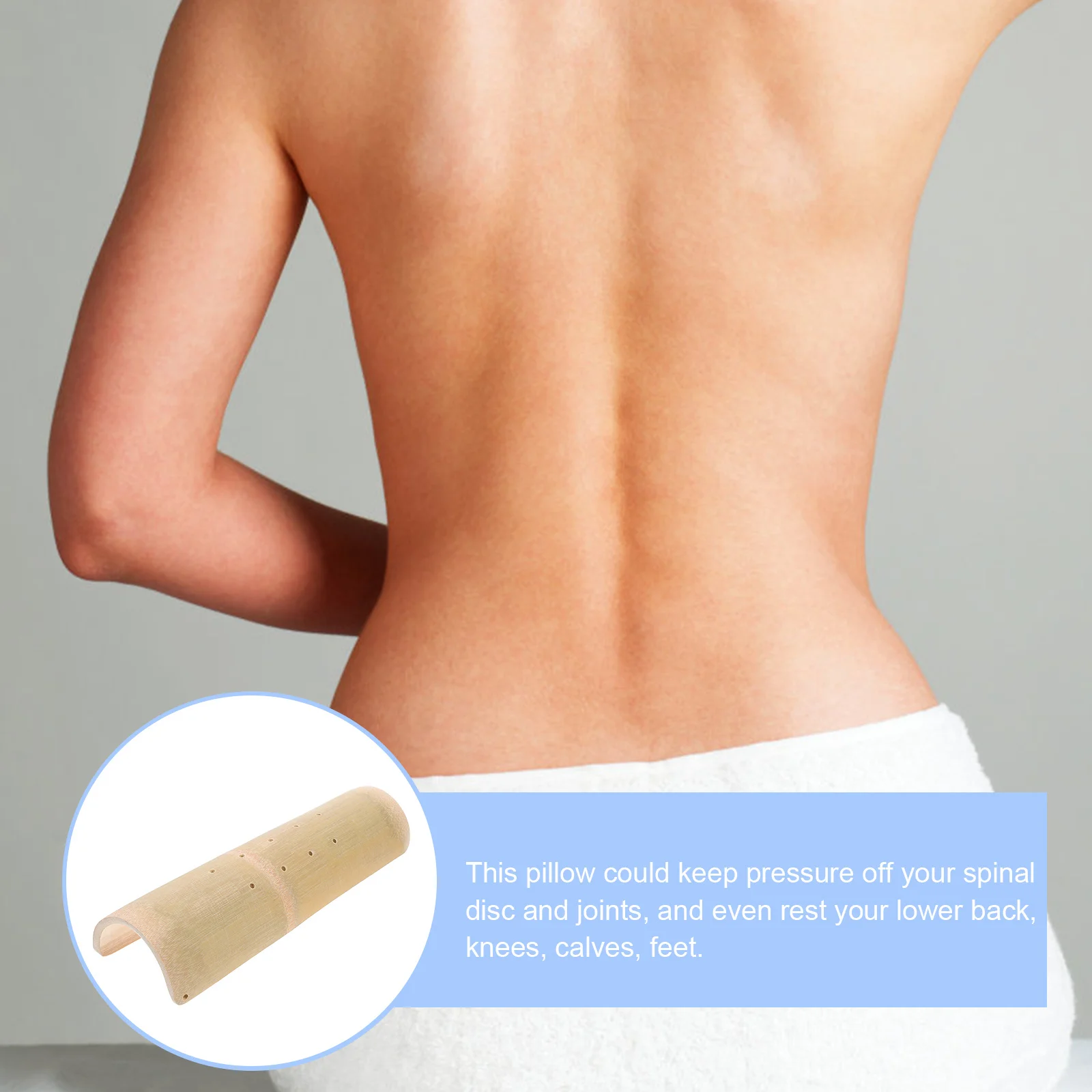 

1pc Cervical Bamboo U-shaped 7cm Height Handmade Single Cervical Pillow Neck Support Sleeping Aid Promotes Posture