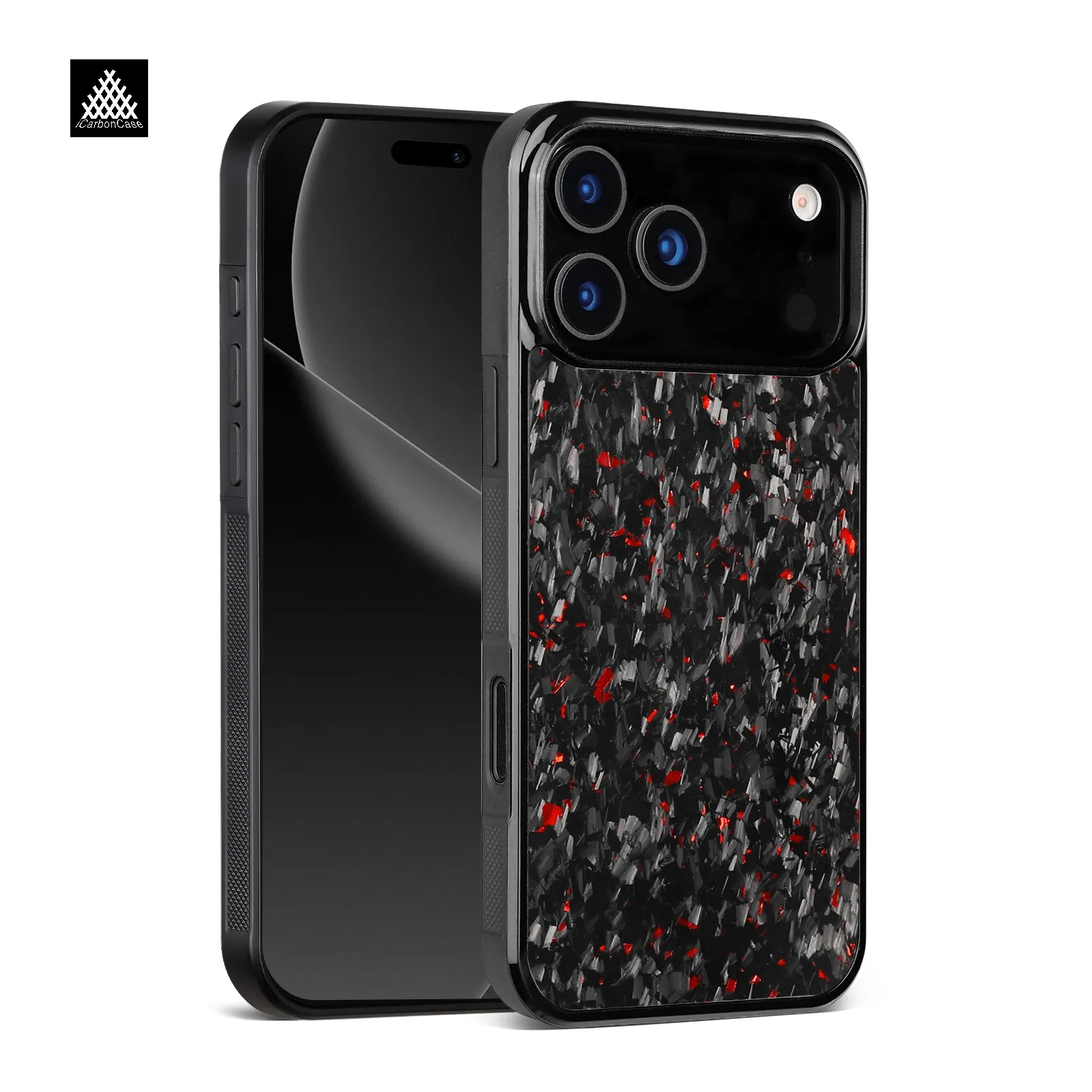 

Magnetic Glossy Real Forged Carbon Fiber Case for New iPhone 17 Air 17Pro 17 Pro Max Protective Phone Back Cover with MagSafe