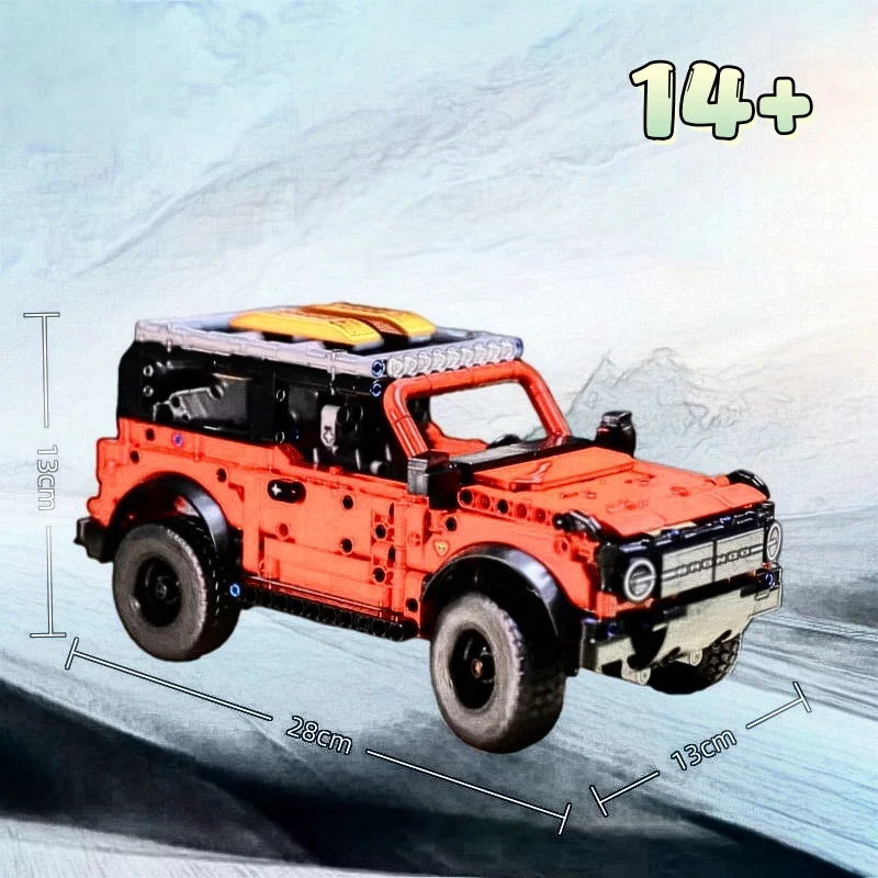 

Конструктор «Технический гоночный автомобиль Бронко» из 943 деталей, коллекционная модель для взрослых, MOC-42213, игрушки-кирпичики, подарки на Рождество для детей