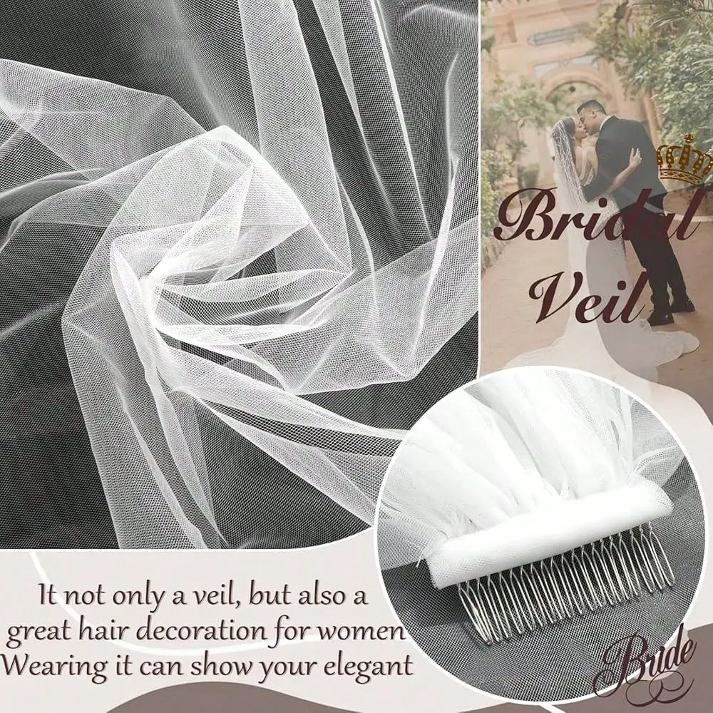 Veil Simple Tulle Veil Bachelorette Party Veil With Comb Elegant Hair Accessories For Brides Women