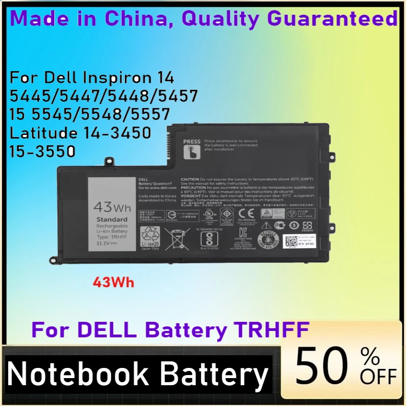 

TRHFF Battery for Dell Inspiron 14 5445 5447 N5447 5448 5542 5543 5545 5547 5548 Latitude 3450 3550 P49G
