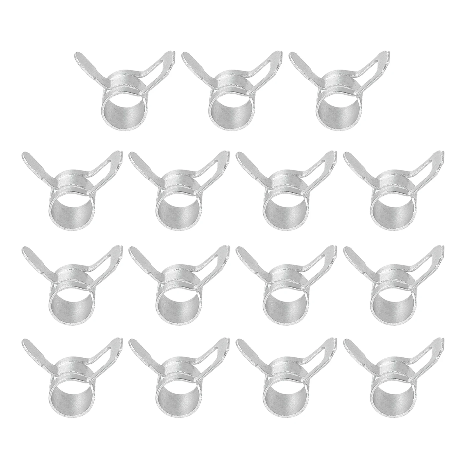 15/25/35Pcs Spring Band Hose Pipe Clamps Vacuum Hose Clamp Water Pipe Hoop 65MN Manganese Steel Clamps for 5-20mm OD Hose Silver
