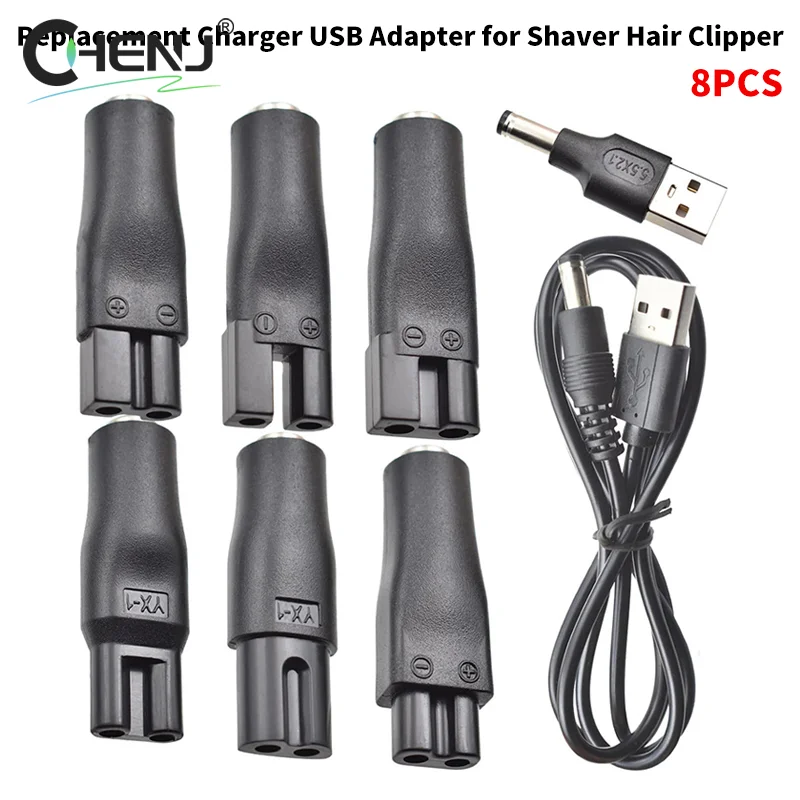 1set Power Cord 5V Replacement Charger USB Adapter Cable DC Converter Universal For All Kinds Of Electric Shaver Hair Clippers