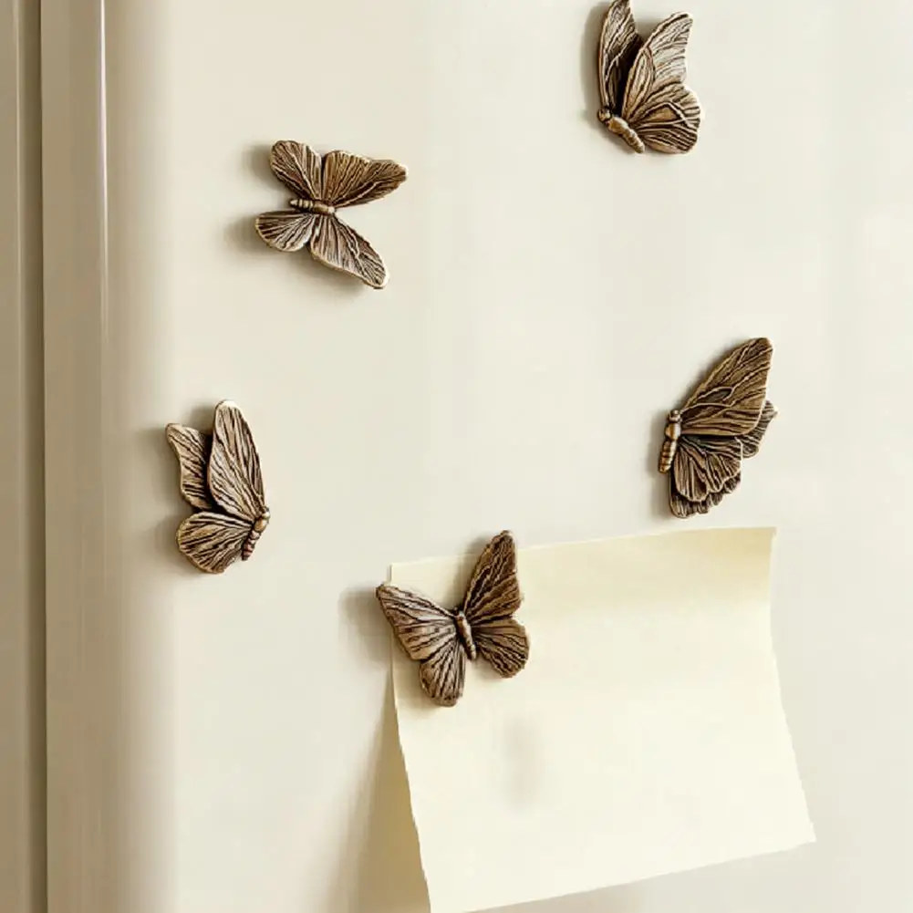 Resin Fridge Magnet 3d Butterfly Refrigerator Magnet Resin Decorative Fridge Magnet Colorful Butterfly Shape for Whiteboard