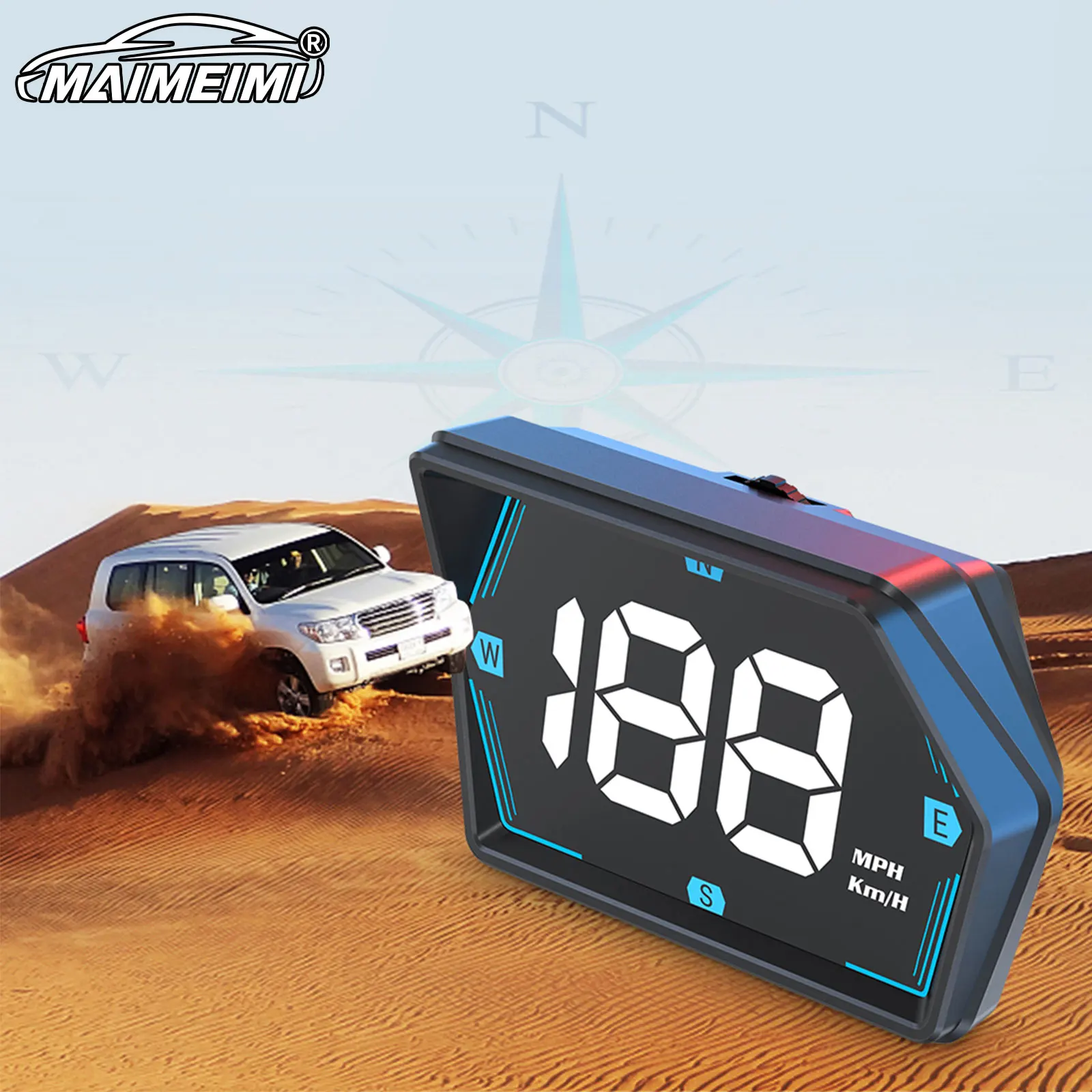 G20 HUD GPS Head Up Display Big Font Digital Speedometer Universal Gauge With Alarm Compass Cars Accessories  For All Vehicle