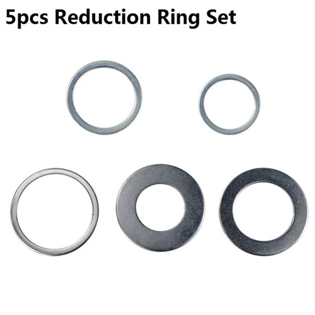 Conversion Ring Circular Saw 5pcs Blade for bush Diameter Different Anglem Internal&External Silver Long for service Life Set