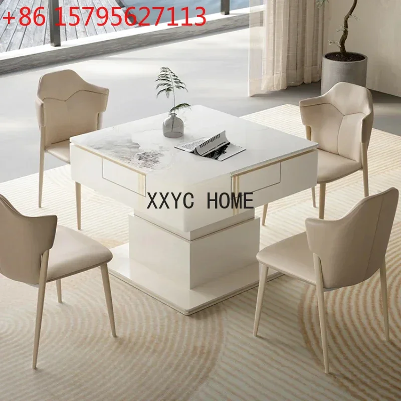 Lifting Coffee Table Dual-Use Mahjong Table Automatic Square Multi-Function Mahjong Tea Table All-in-One Machine